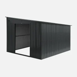 Abrigo de jardim em metal acoplável com kit de ancoragem, 8,96m²