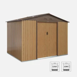Abrigo de jardim em metal com kit de ancoragem 5,29m²