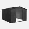 Abrigo de jardim em metal com kit de ancoragem, 8,95m²
