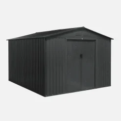 Abrigo de jardim em metal com kit de ancoragem, 8,95m²
