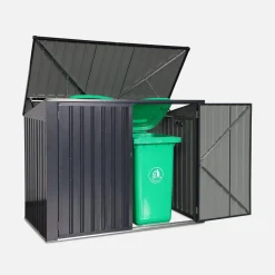 Abrigo duplo para caixote do lixo 1.75m²