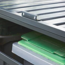 Abrigo para caixote do lixo em aço galvanizado cinzento