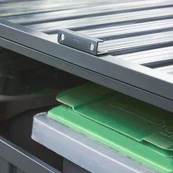 Abrigo para caixote do lixo em aço galvanizado cinzento