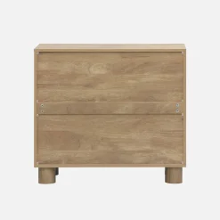 Aparador com efeito madeira mel de 2 portas, 80cm