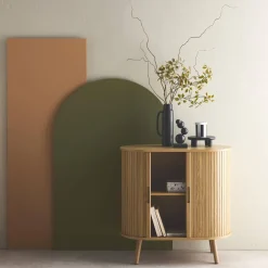 Aparador com portas de correr e prateleira 80cm
