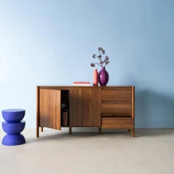 Aparador de 2 portas e 3 gavetas, 150cm