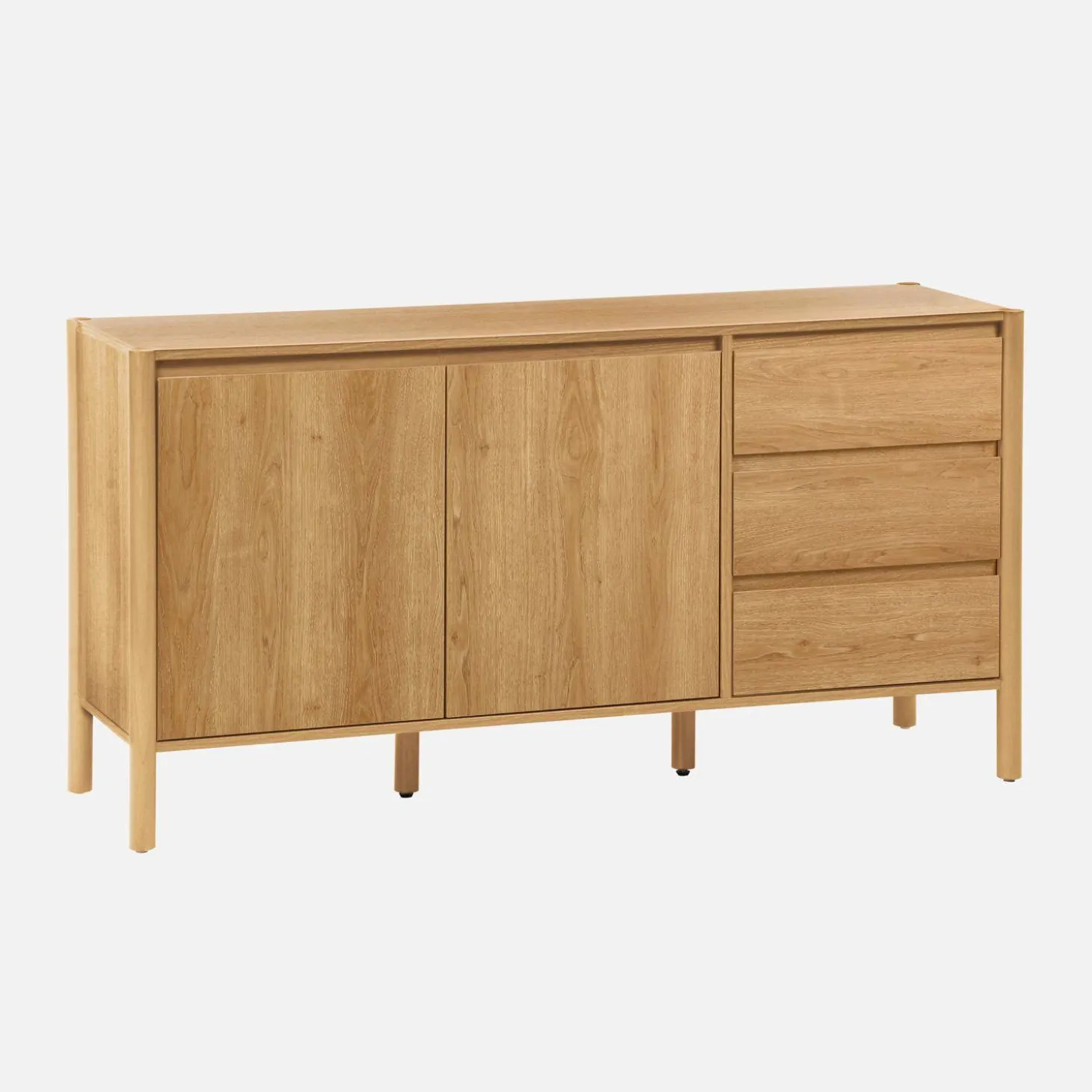 Aparador de 2 portas e 3 gavetas, 150cm