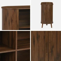 Aparador escandinavo com 2 portas de correr, 120cm