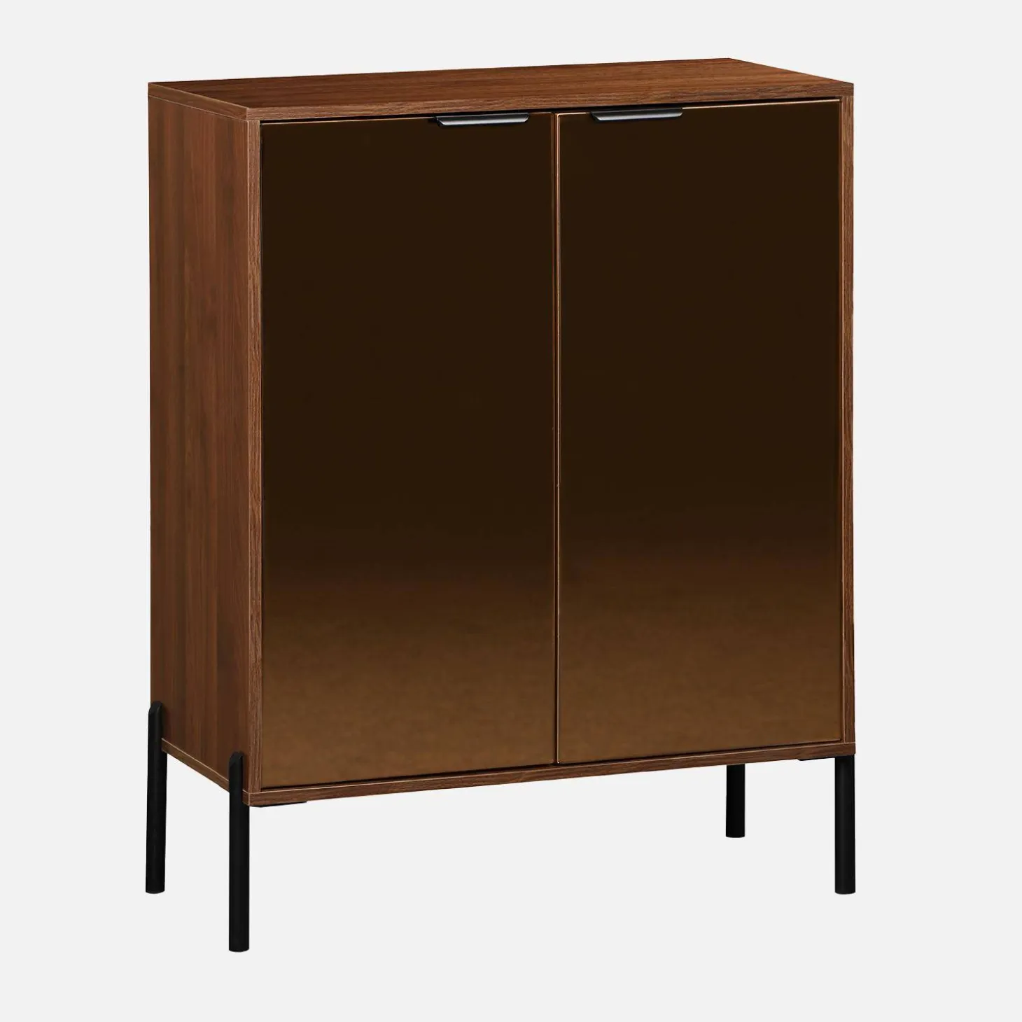 Aparador vintage com efeito de madeira de nogueira, 83cm