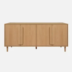 Aparador vintage efeito madeira em 4 portas, 160cm