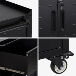 Armário baixo de armazenamento para garagem com 2 portas