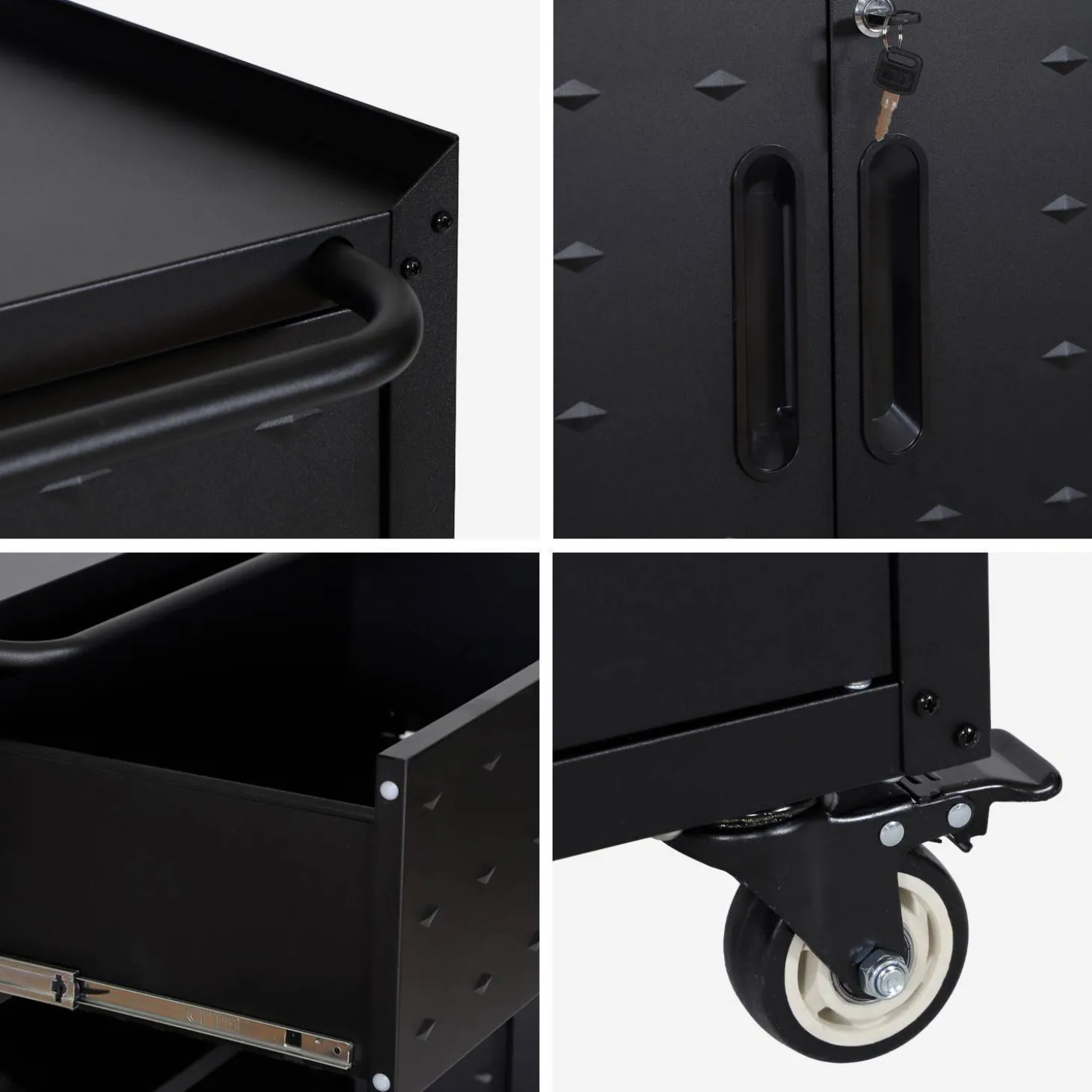 Armário baixo de armazenamento para garagem com 2 portas