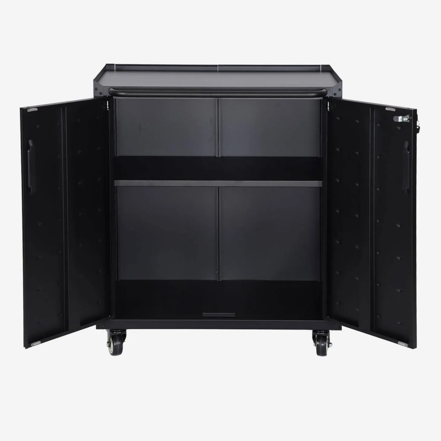 Armário baixo de armazenamento para garagem com 2 portas