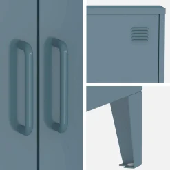 Armário industrial em metal de 2 portas