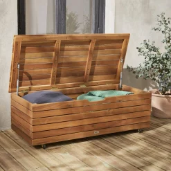 Baú de madeira para jardim 110L