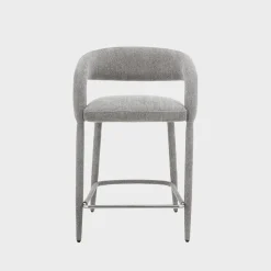 Banco de cozinha contemporâneo revestido em tecido, set de 2