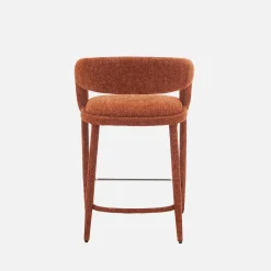 Banco de cozinha contemporâneo revestido em tecido, set de 2