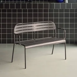 Banco de exterior em aço, 2 lugares