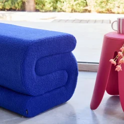 Banco design revestimento bouclé 1-2 lugares