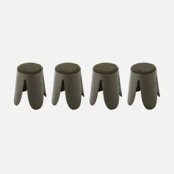 Banco empilhável em tecido bouclé, set de 4