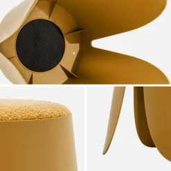 Banco empilhável em tecido bouclé, set de 4