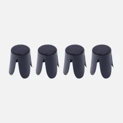 Banco empilhável em tecido bouclé, set de 4