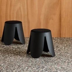 Banco empilhável infantil boucle texturizado, set de 2
