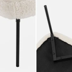 Banco, extremidade da cama com revestimento de boucle