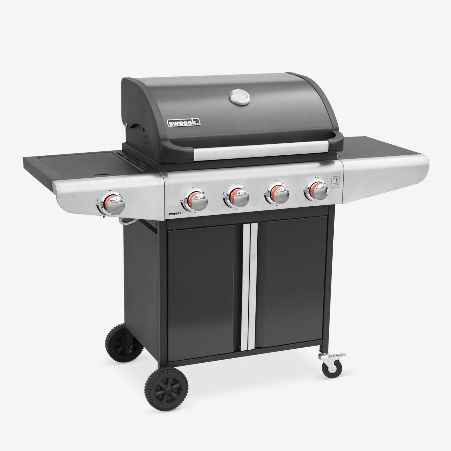 Barbecue a gás de 5 queimadores com 1 fogo lateral