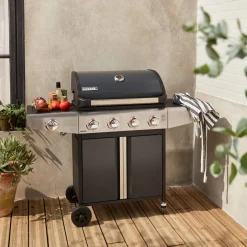 Barbecue a gás de 5 queimadores com 1 fogo lateral