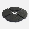 Base para guarda-sol, set de 4 placas