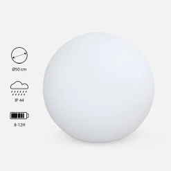 Bola de luz LED com bateria para interior/exterior