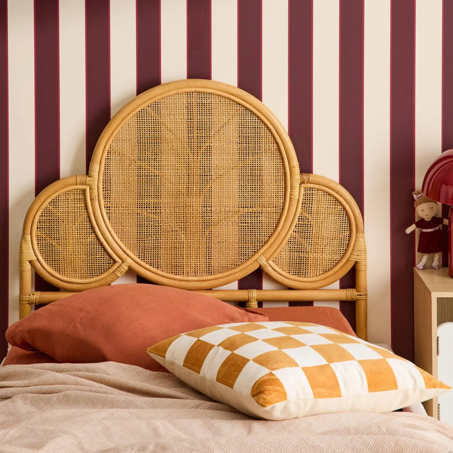 Cabeceira exótica de rattan, 90cm