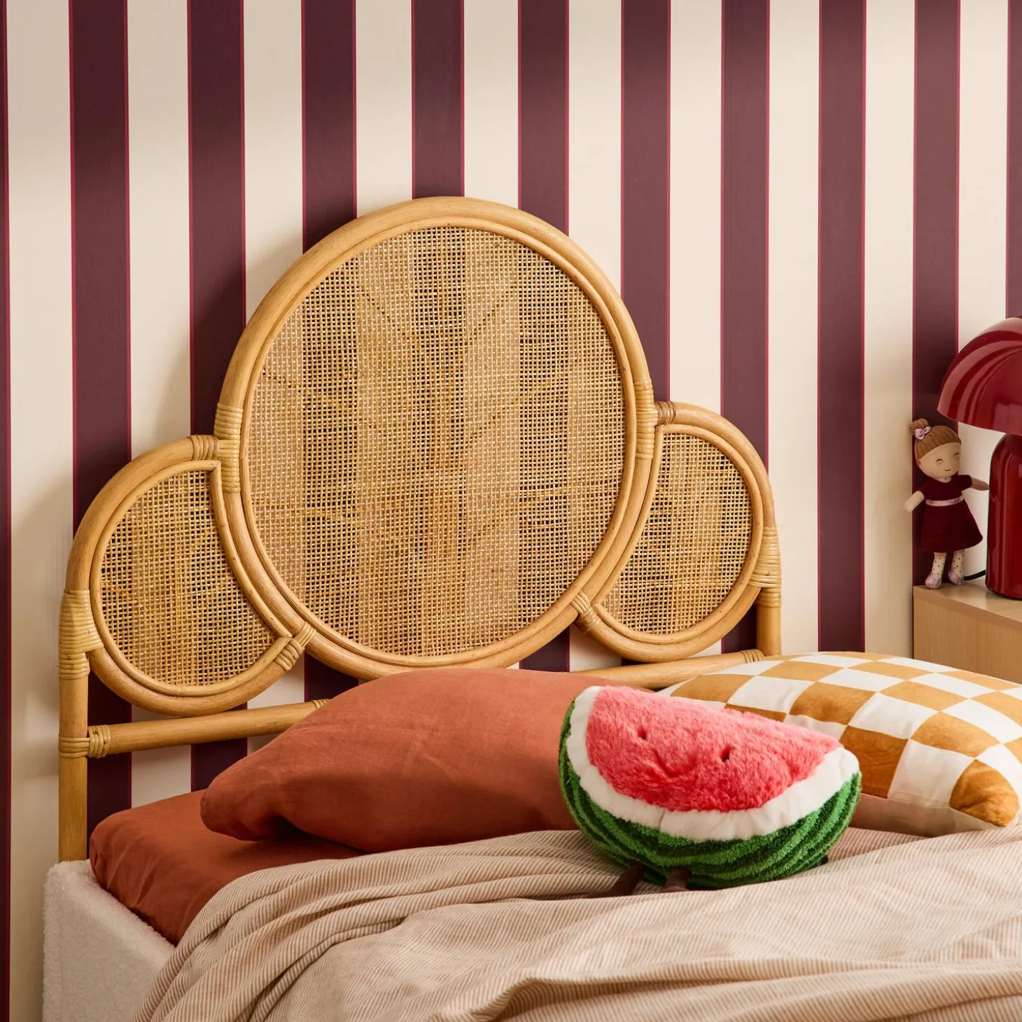 Cabeceira exótica de rattan, 90cm
