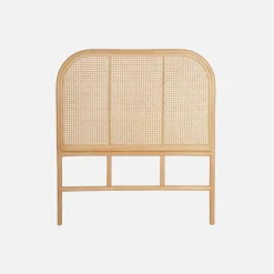 Cabeceira para cama de vime natural e cana