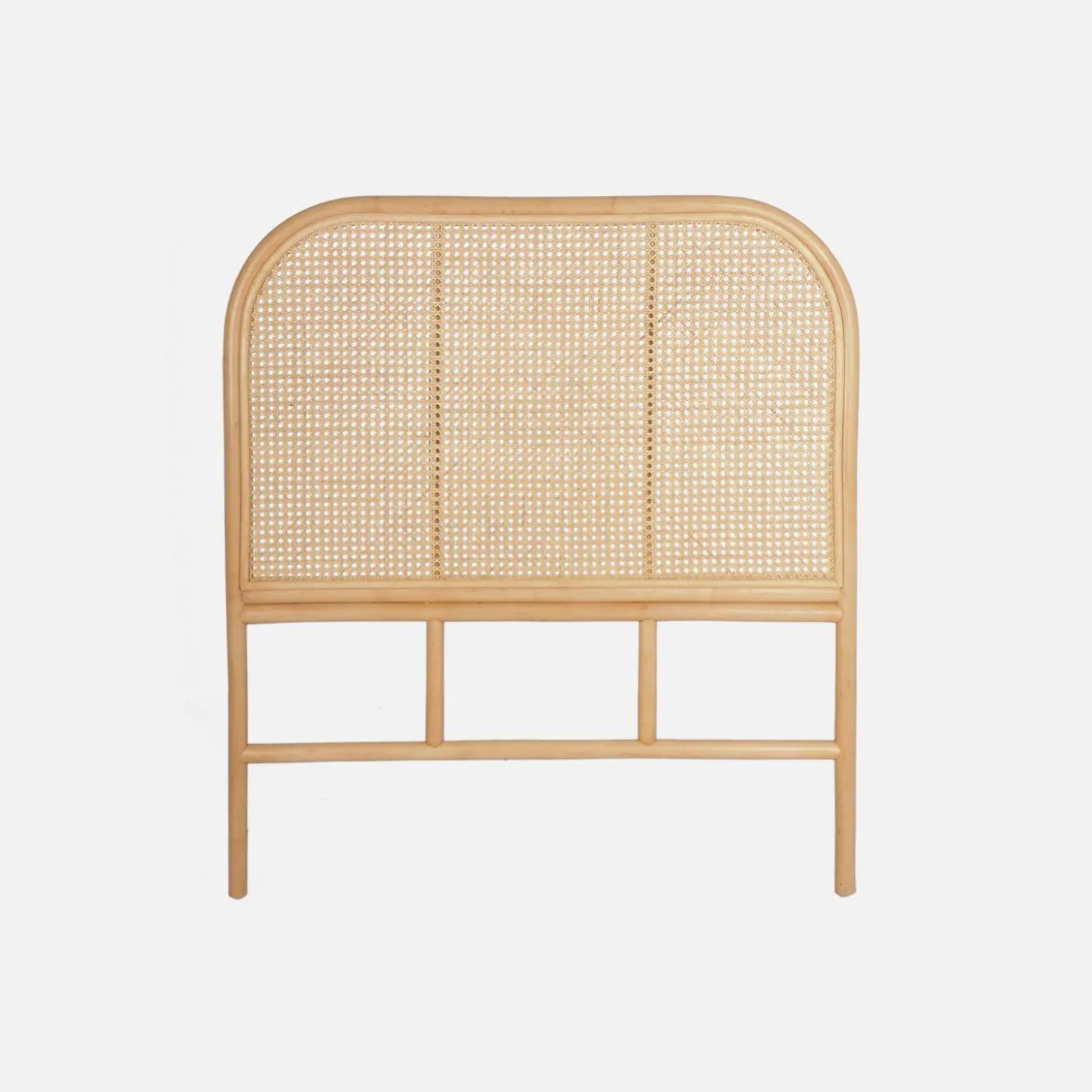 Cabeceira para cama de vime natural e cana