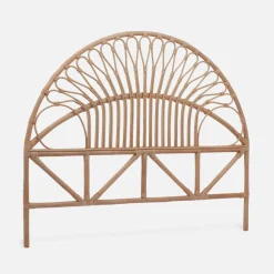 Cabeceira para cama de vime natural