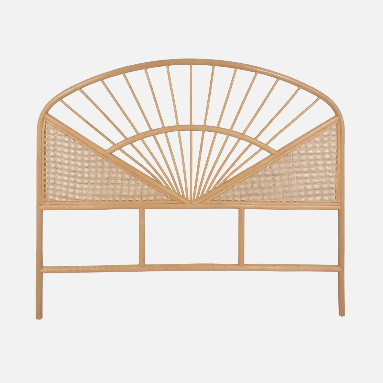 Cabeceira para cama de vime natural e cana