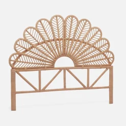 Cabeceira para cama de vime natural
