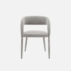 Cadeira contemporânea revestida em tecido, set de 2