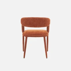 Cadeira contemporânea revestida em tecido, set de 2