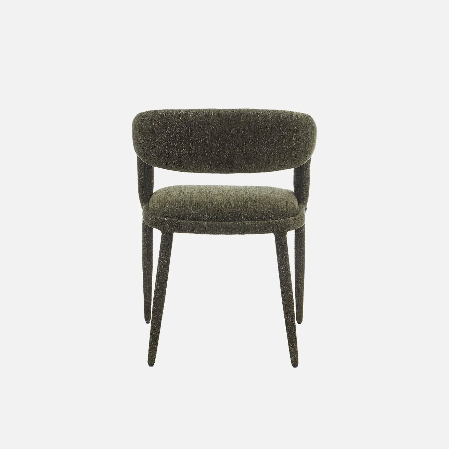 Cadeira contemporânea revestida em tecido, set de 2