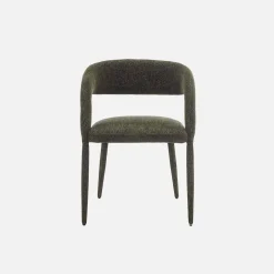 Cadeira contemporânea revestida em tecido, set de 2