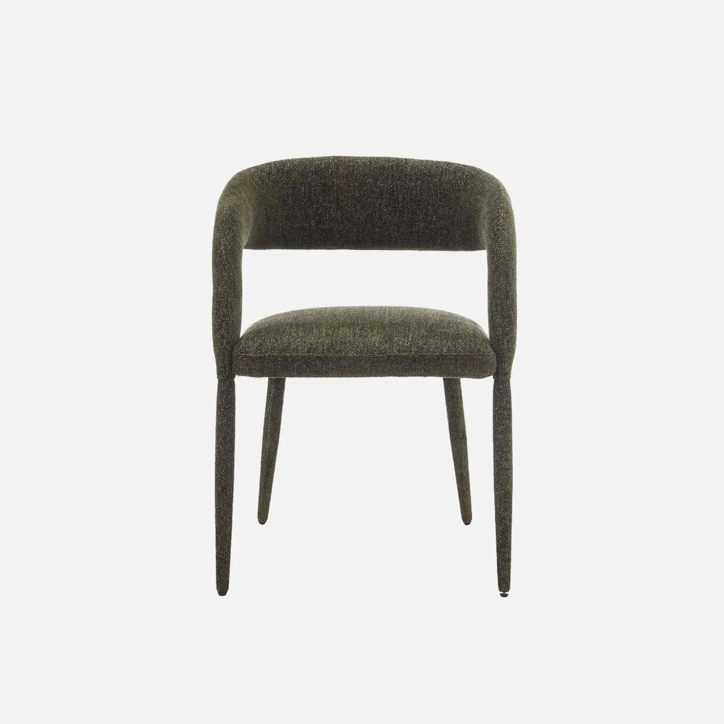 Cadeira contemporânea revestida em tecido, set de 2