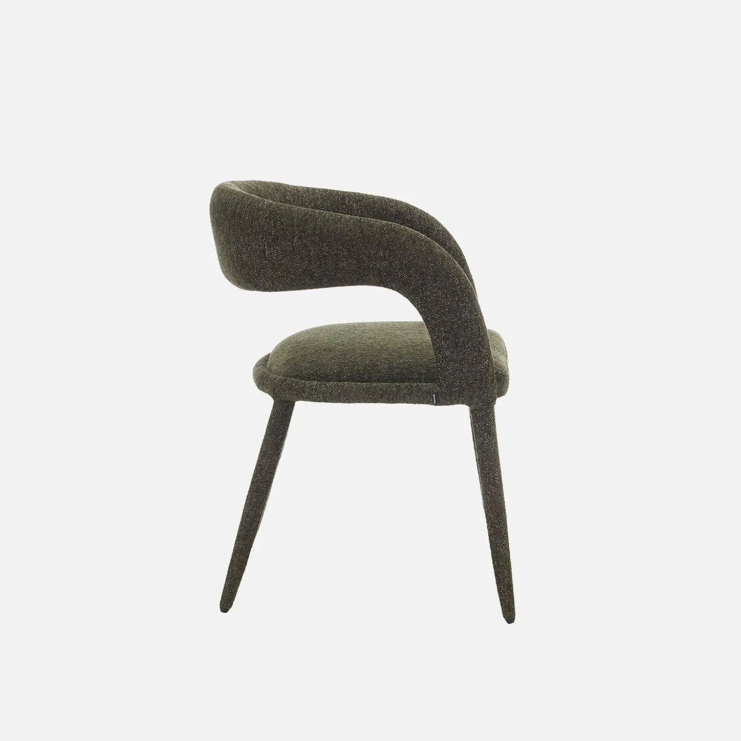 Cadeira contemporânea revestida em tecido, set de 2