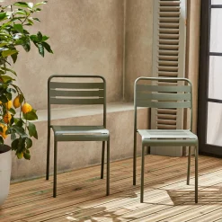 Cadeira de jardim bistrô em aço, set de 2