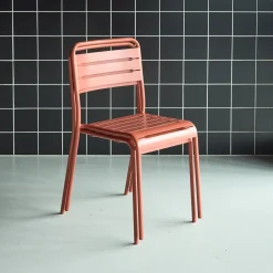 Cadeira de jardim bistrô em aço, set de 2