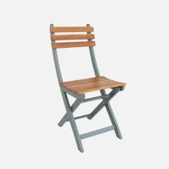 Cadeira de jardim dobrável de acácia, set de 4