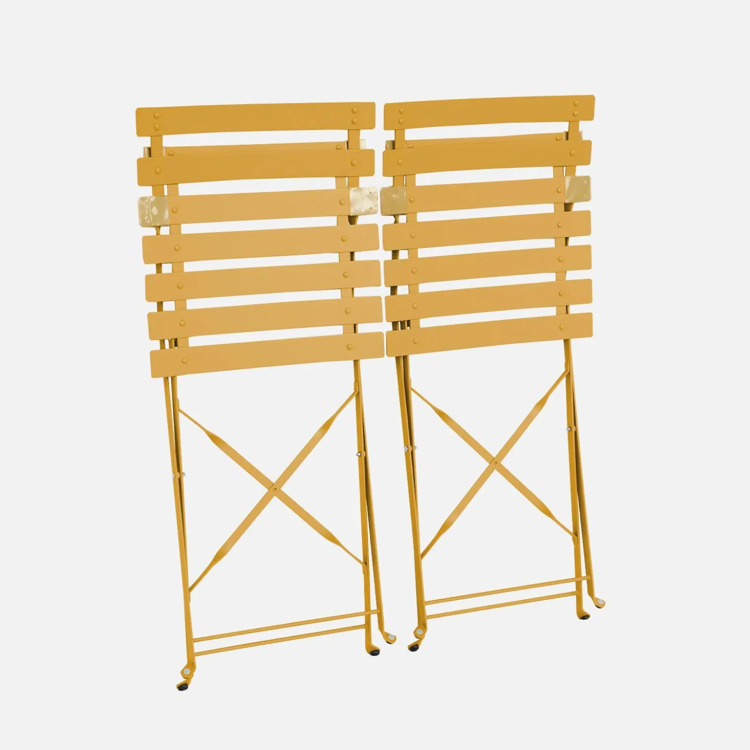 Cadeira de jardim dobrável em metal, set de 2