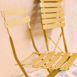 Cadeira de jardim dobrável em metal, set de 2